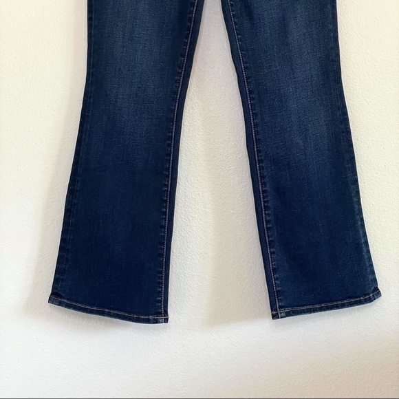 L'Agence Lenna Cropped Baby Flare Mid Rise Denim Dark Wash Jean Size 23 - Picture 5 of 15